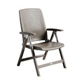 Título técnico en español: Silla Plegable de Plástico con Respaldo Ventilado y Brazos - Color Gris