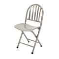 Título: Silla Plegable de Metal con Respaldo, Diseño Compacto y Duradero