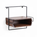 Estantería Wall-Mounted de Madera y Metal con Diseño Moderno