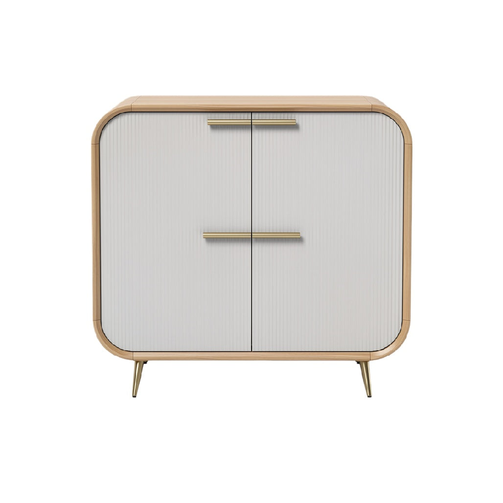 Mueble de Almacenamiento Moderno con Acabado Texturizado y Patas Doradas