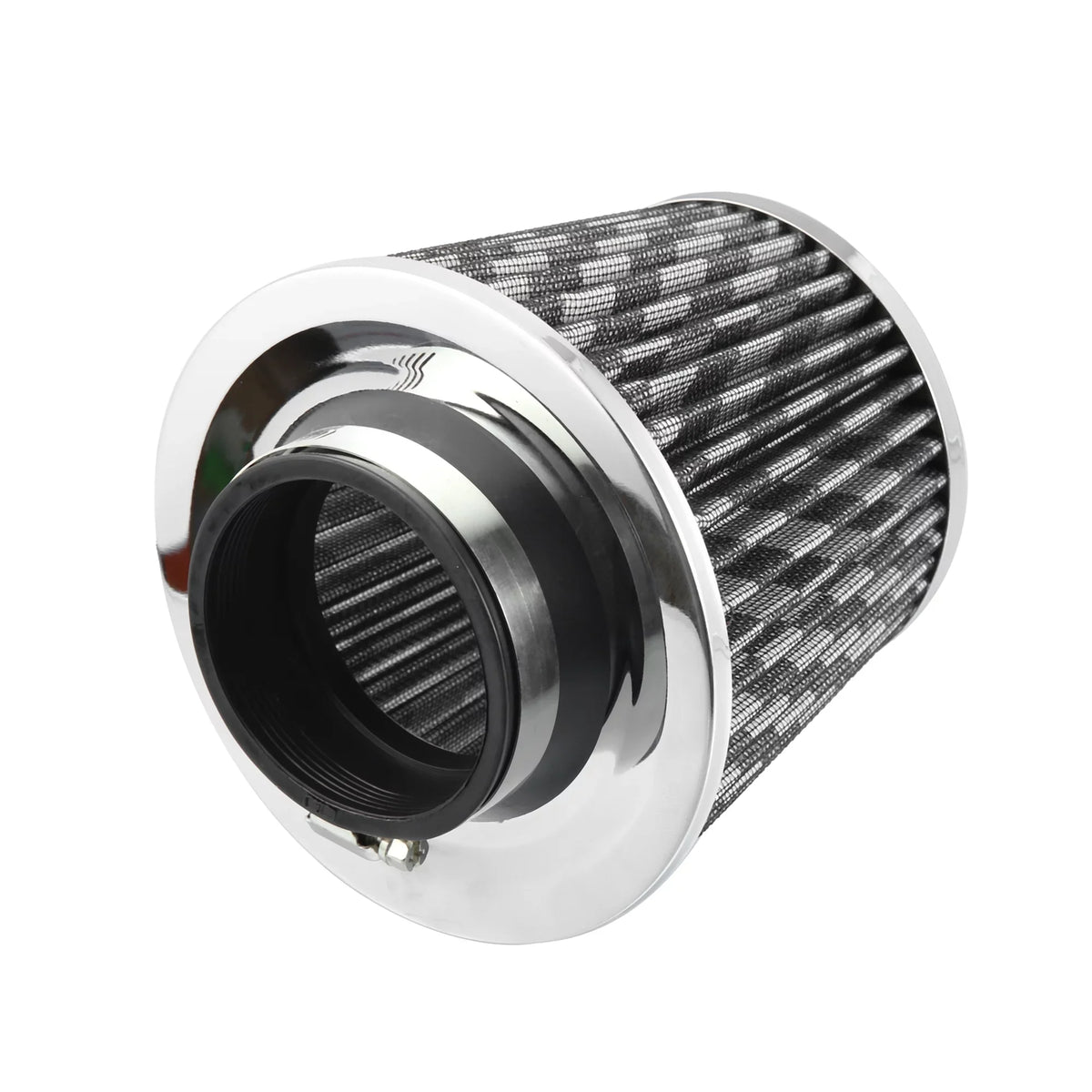 1pcs 2.7" 70mm Reducer Ring Inlet Cold Air Intake Cone Individuals Washable Clamp on Dry Air Filter Carbon Fiber Pattern
